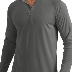 EUC REI Men's Charcoal Long Sleeve 1/4 Zip Shirt